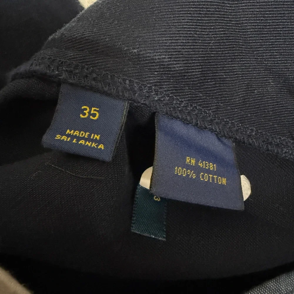 Polo Ralph Lauren Mens Classic Fit 9 Inch Chino Shorts Navy Blue Cotton Size 35